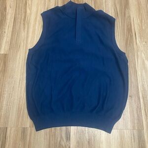 BOBBY JONES 100% PERUVIAN
PIMA COTTON VEST GOLF QUARTER ZIP BLUE MENS SZ LARGE